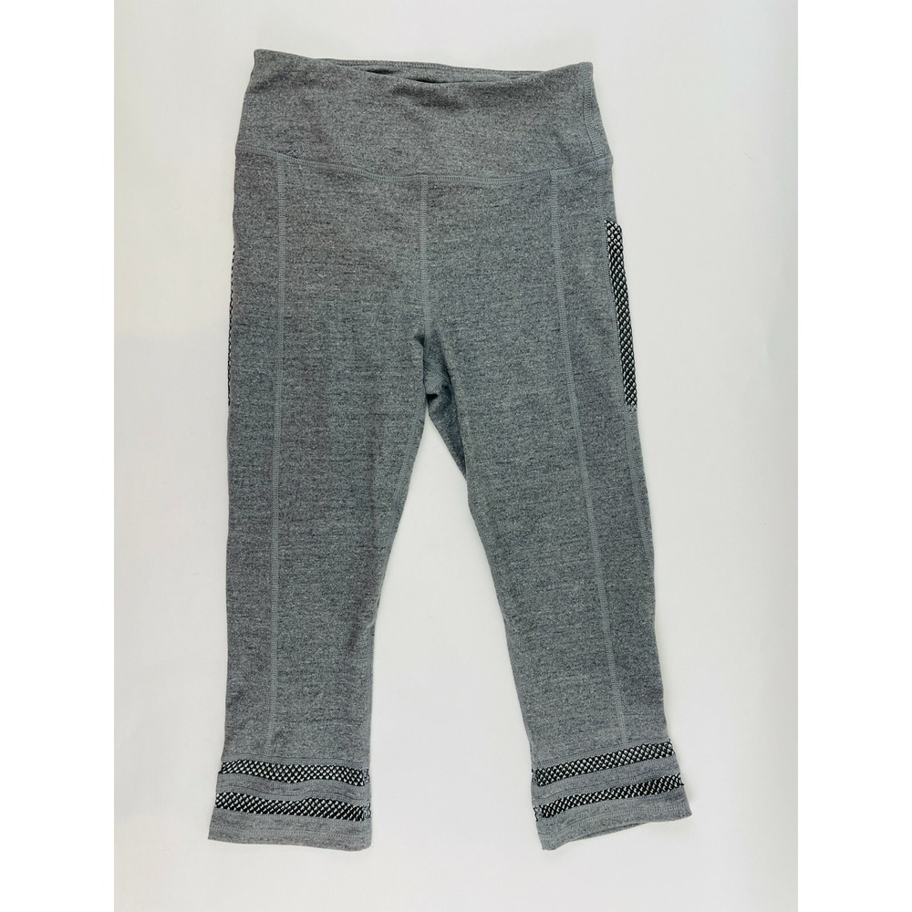 BEBE SPORT Yoga Pants Capris Women's Size Small Gray Pull On Mid Waisted Stretch